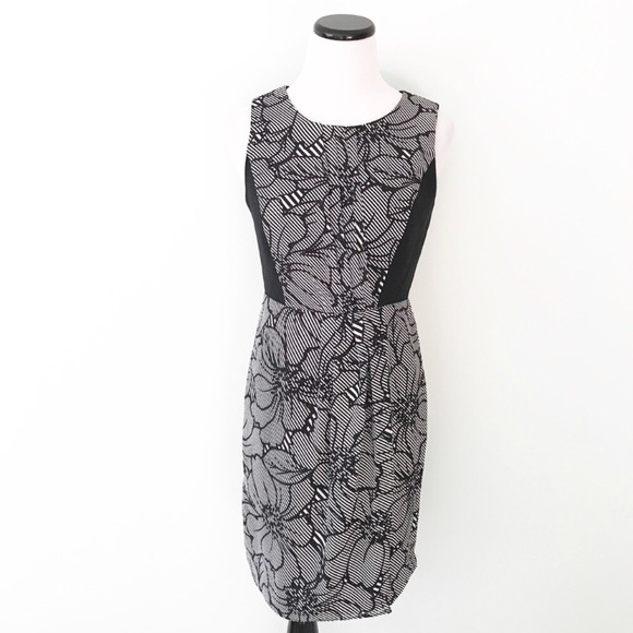 The Limited Dresses & Skirts - The Limited Black gray floral Sheath Dress